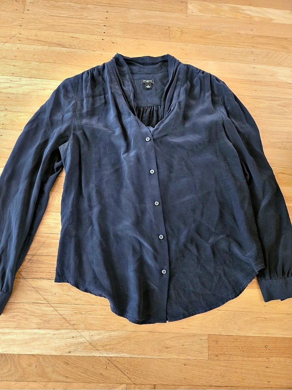 Ann Taylor Women's Blouse in Black Size Large